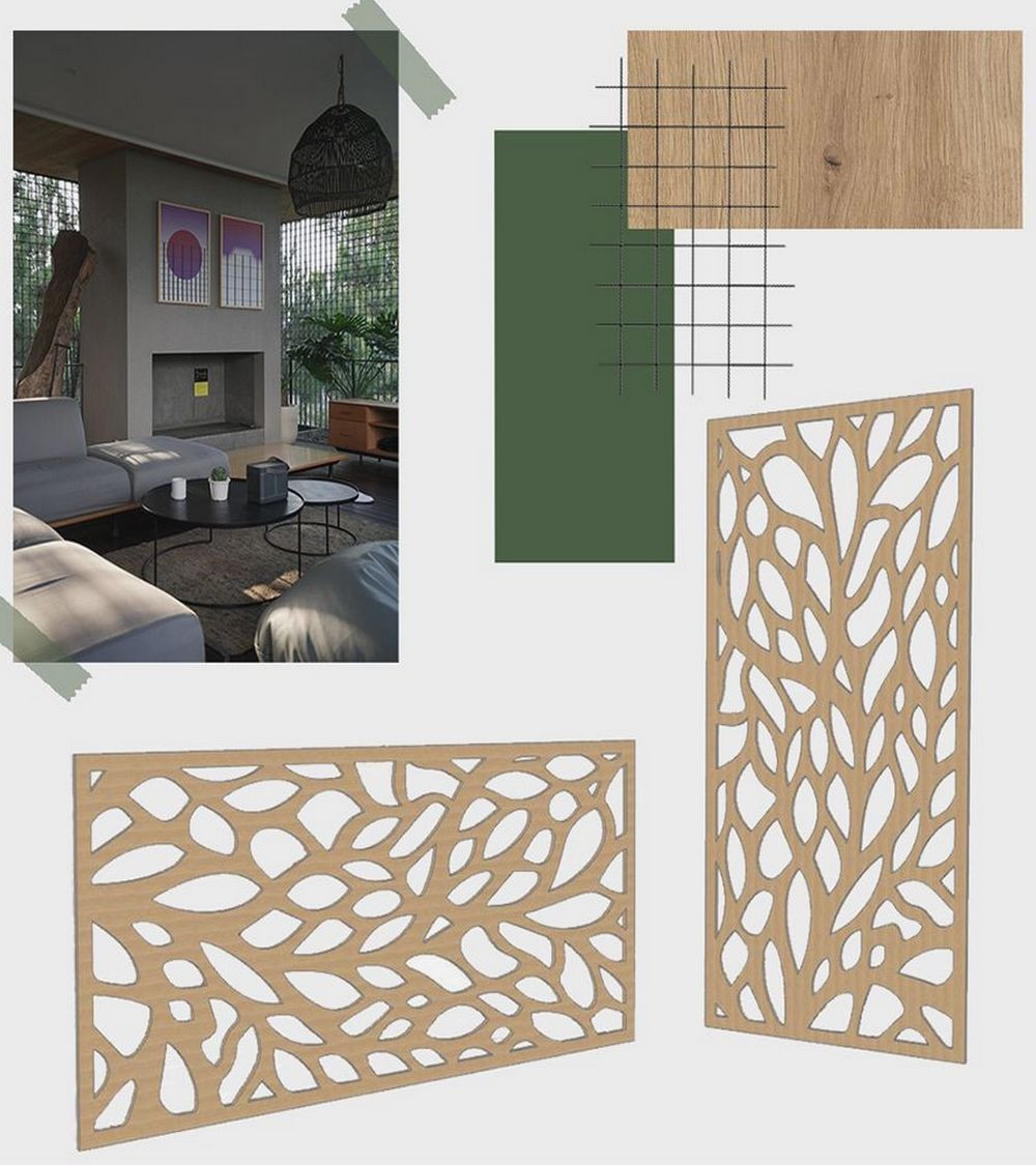 Claustra intérieur Leaf