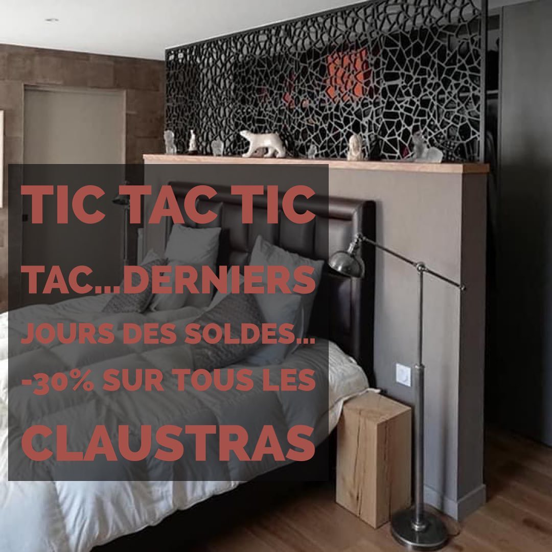 ​TIC TAC TIC TAC… DERNIERS JOURS DES SOLDES…
-30% SUR TOUS LES CLAUSTRAS ET PANNEAUX GRAVÉS ET -50% SUR LES PANNEAUX 3D, JUSQU’AU 7 FÉVRIER INCLUS !
 
 
#claustra #claustrabois #exterieuretinterieur #claustraexterieur #separation #decorsmuraux #cloison #separationajouree #surmesure #photography #decoration #design #architecturedinterieur #panneau3D #atelier #personnalisable #newproject #habillage #agencement #fabricationfrancaise #glasswall #fabricationbretonne #handmade #faitmain #artisanatfrancais #artisanat #madeinfrance #madeforyou #decor #madeinbzh